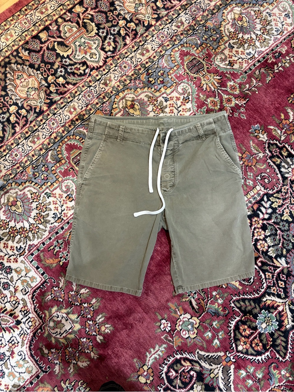 James Perse Olive Drawstring Casual Shorts